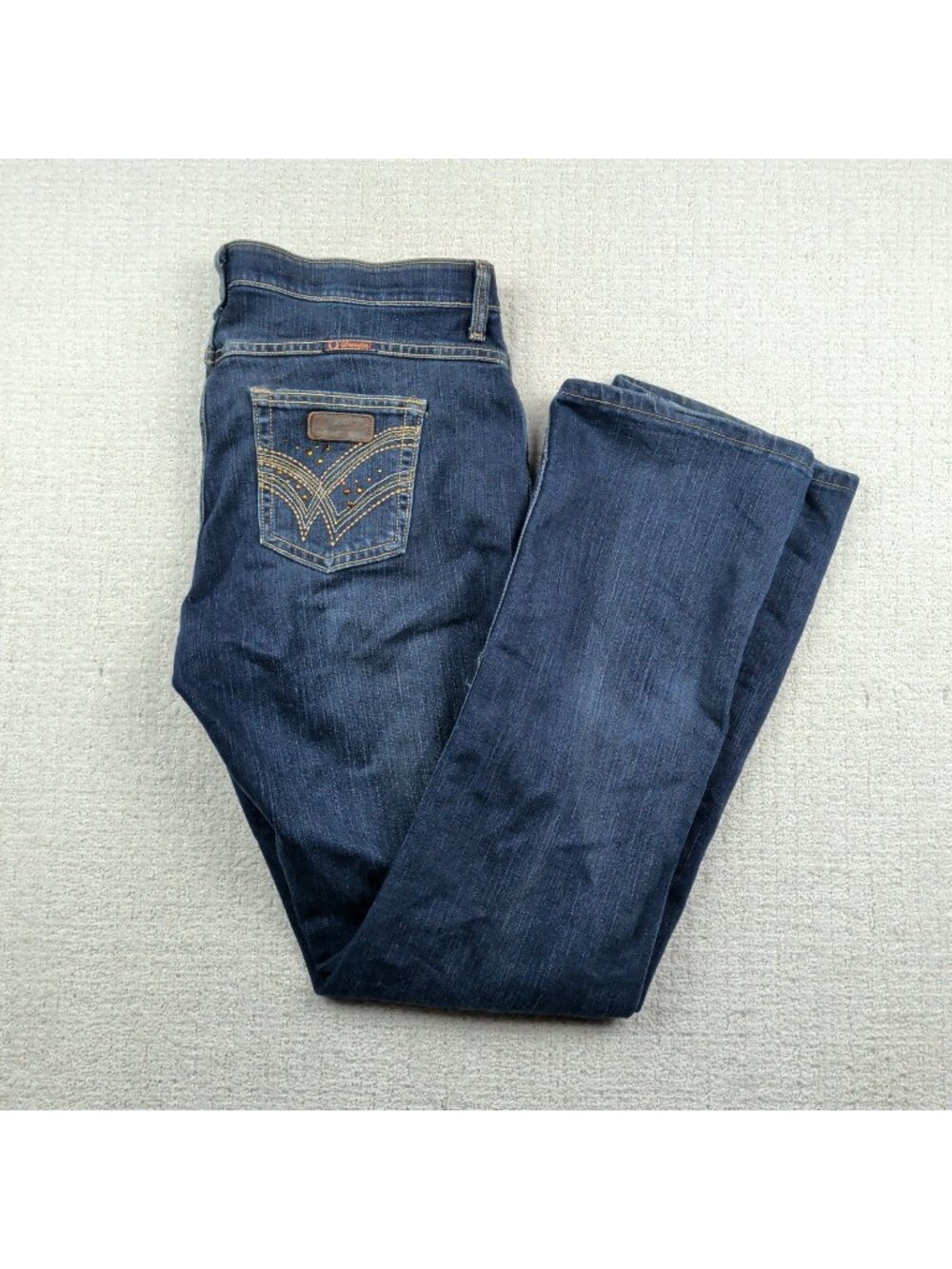 Wrangler QBaby Rodeo Jeans Wom 13/14 x34 Glam Cowgirl Rhinestone Western Riding